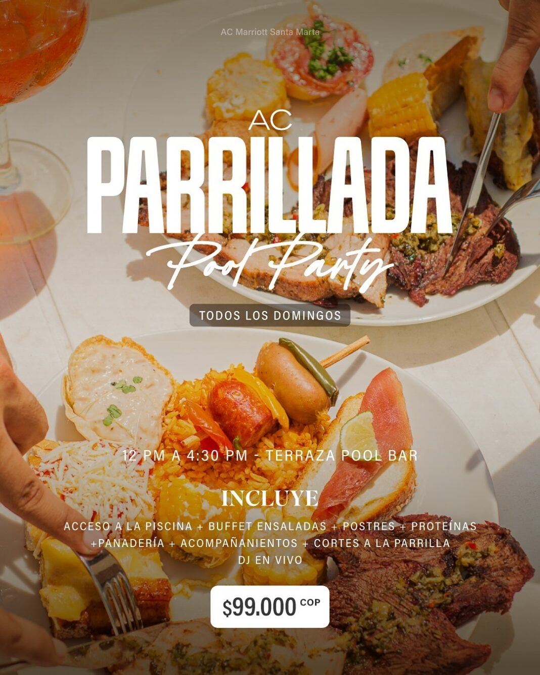 Goza tu domingo en la Terraza Pool Bar de AC by Marriott Santa Marta